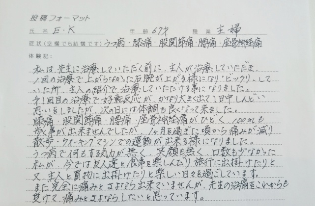 アンケート用紙